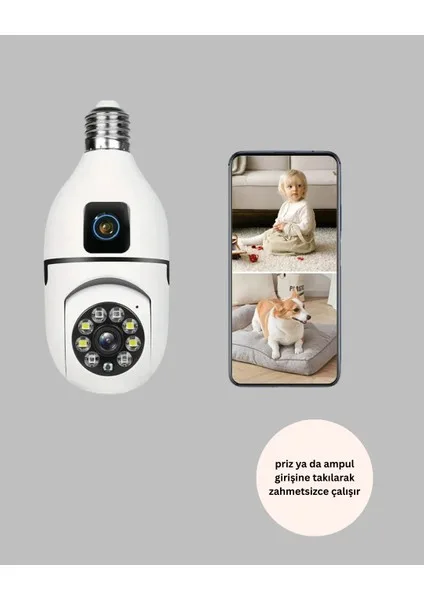 Tak Çalıştır Ampul Kamera — Full HD 1080P